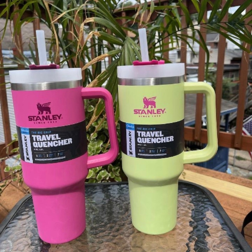 Brand New Stanley 40oz tumbler Azalea Citron Mix Bundle